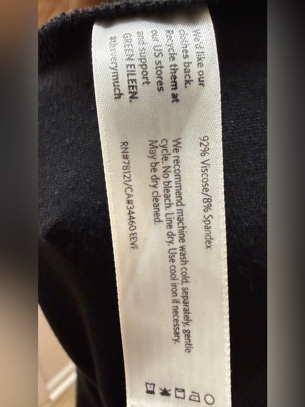 Eileen Fisher Maxi Tank Dress L Black Viscose Jersey - Picture 4 of 8